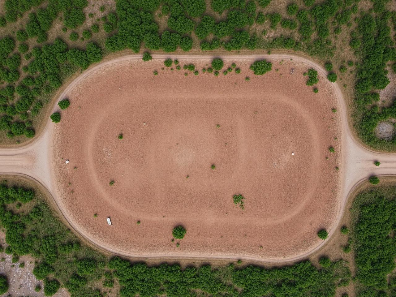 Vista aérea de terreno com acessos